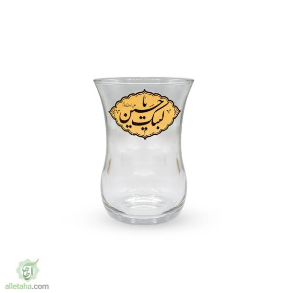 دسکتاپ ست استکان کمر باریک بدون دسته لبیک یا حسین(ع)