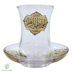 ست استکان ونعلبکی بدون دسته حضرت زهرا نمای کلی
