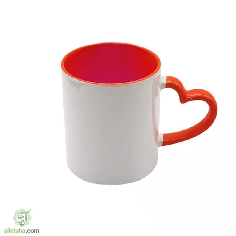 ماگ سرامیکی دسته قلبی قرمز ماگ سرامیکی دسته قلبی قرمز