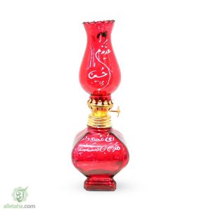 چراغ نفتی گرد سوز شیشه ای قرمز