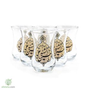 ست استکان کمر باریک یا حسین الشهید